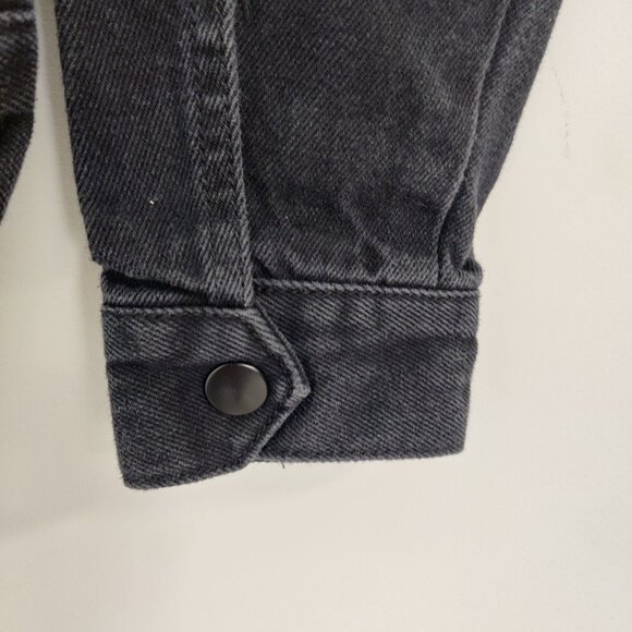 Forever 21 Men's Black Denim Jacket Size Medium Gorpcore 100% Cotton - Picture 2 of 12